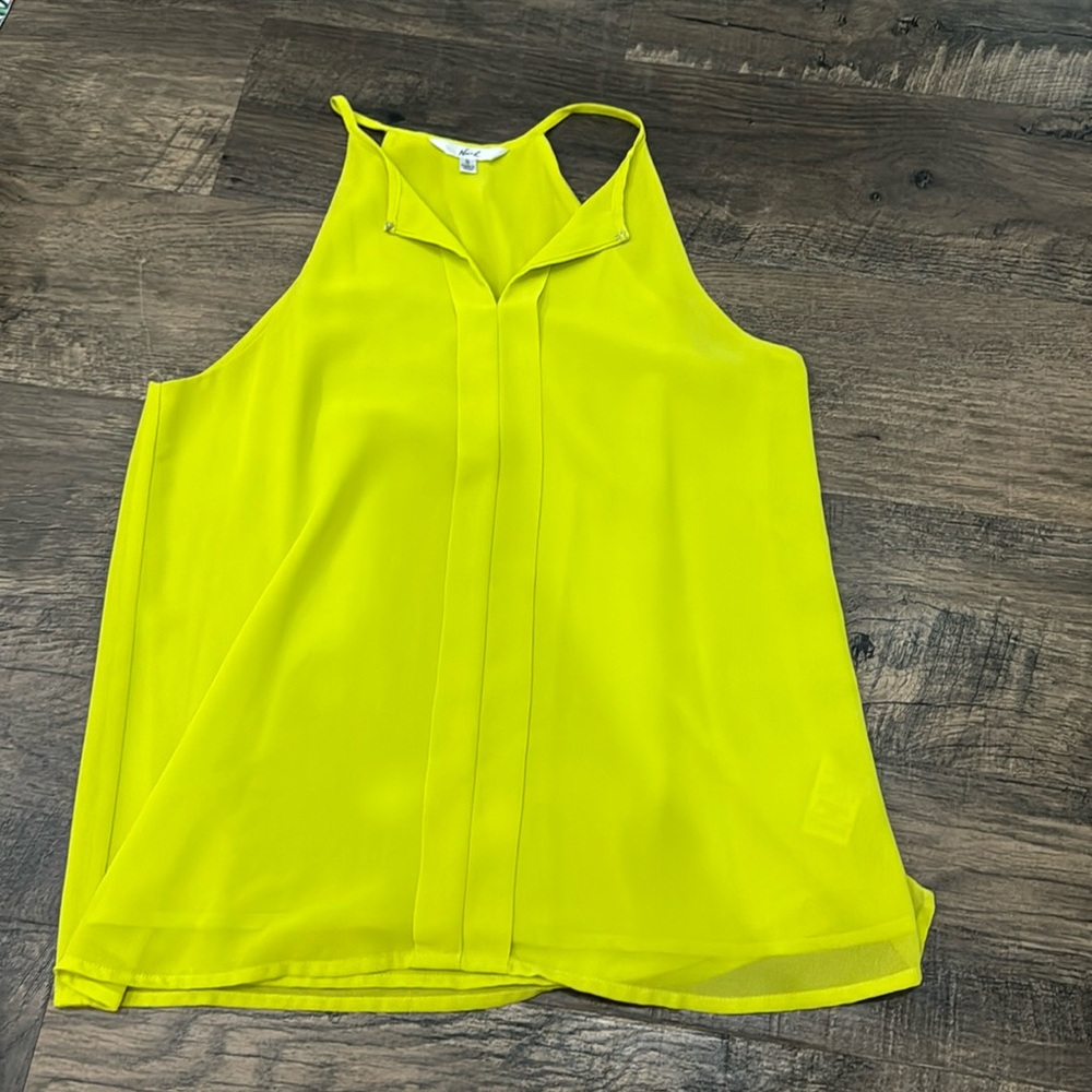 Francesca’s Norah Lime Green Chiffon Blouse